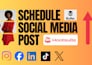schedule social media post via buffer hootsuite ,  social media post scheduling